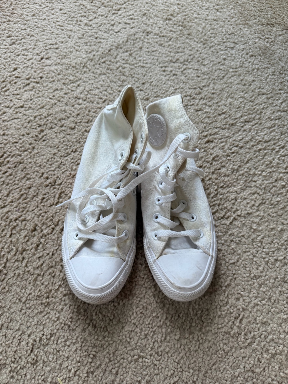 Converse White High Top Canvas Sneakers